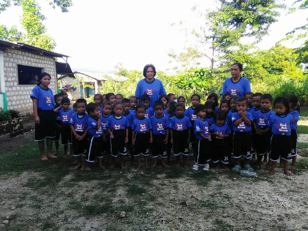Bamboo School Uniforms at the Hati Nurani Orphanage. Made by Baki Clothing Company