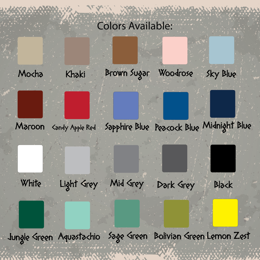 Choose from 20 colors when ordering bamboo t-shirts.